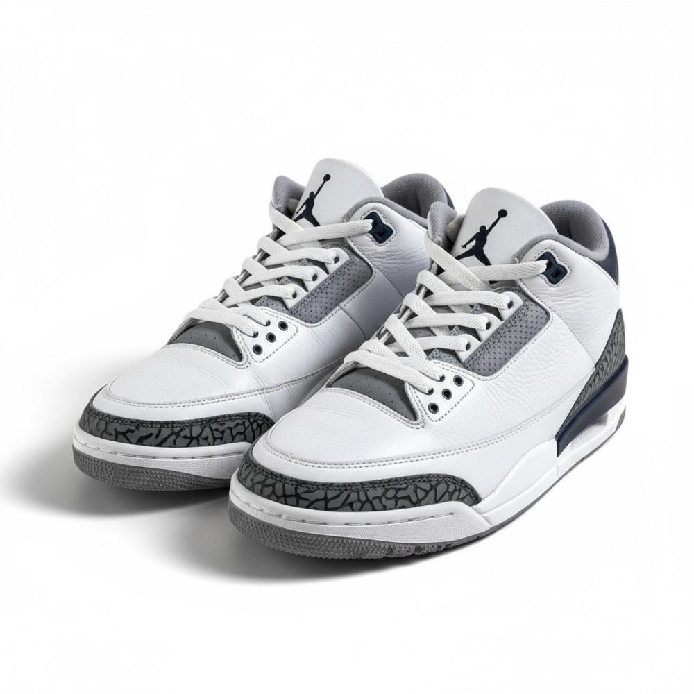 Air Jordan 3 White Cement Men’s Sneakers Size 10 Worn Once, OG Box + Receipt